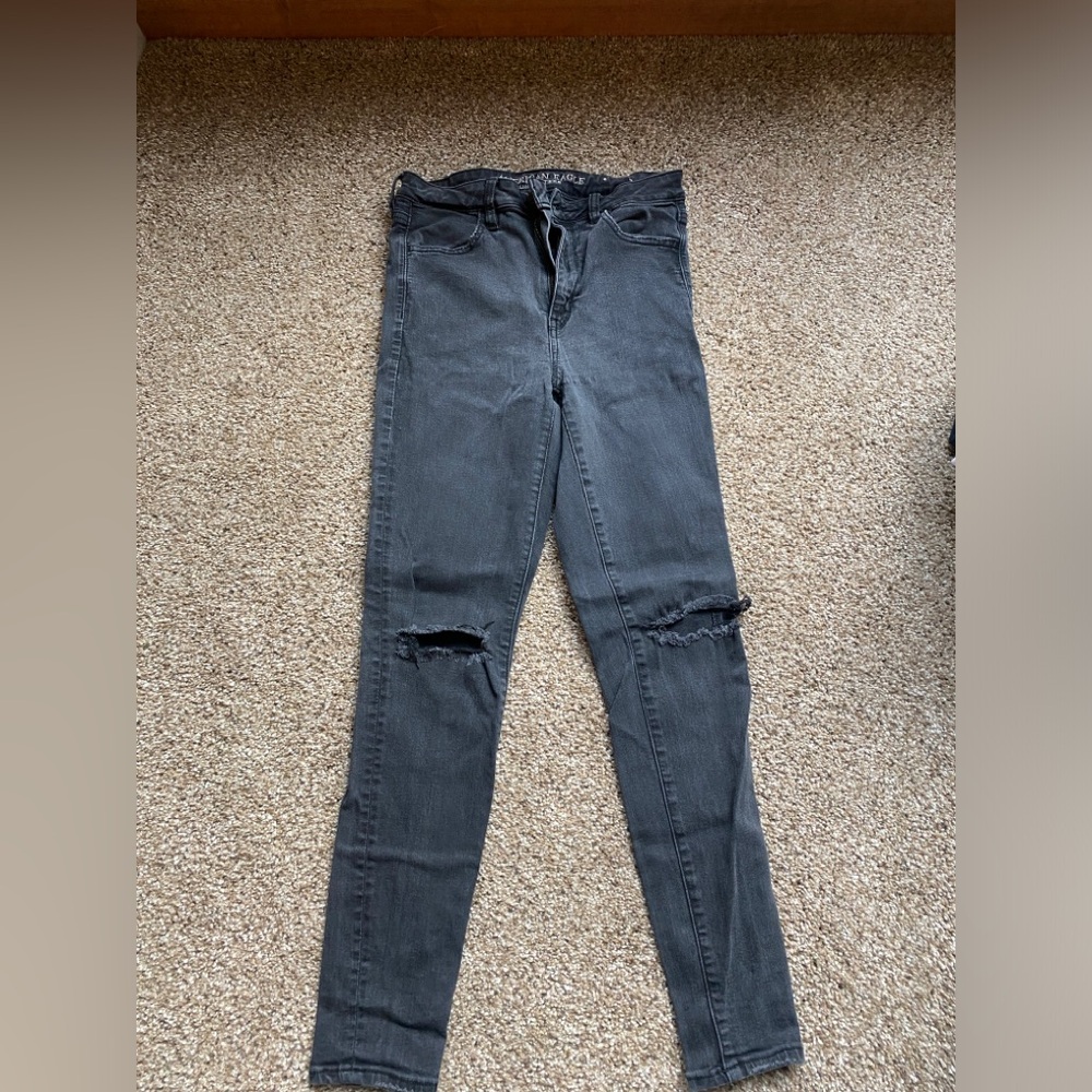 Women's Black Distressed Jeans